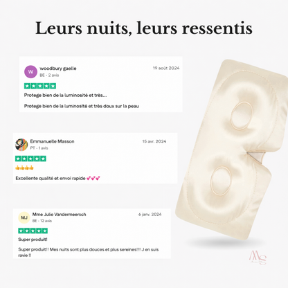 Masque de nuit en soie de mûrier