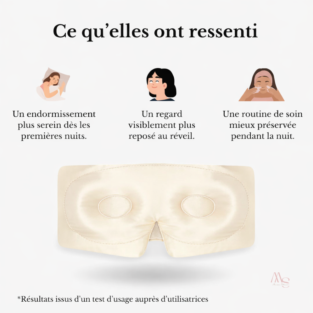Masque de nuit en soie de mûrier