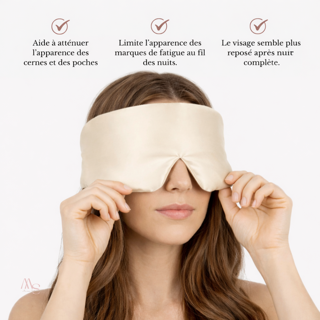 Masque de nuit en soie de mûrier