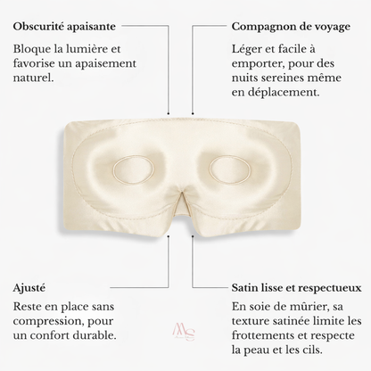 Masque de nuit en soie de mûrier