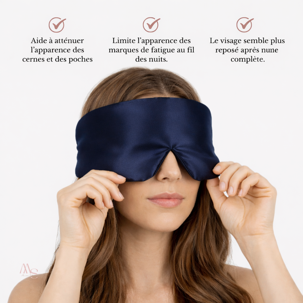 Masque de nuit en soie de mûrier