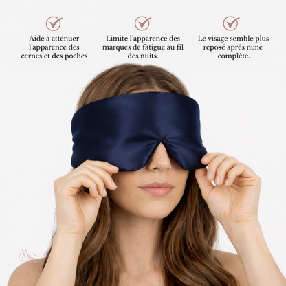 Masque de nuit en soie de mûrier