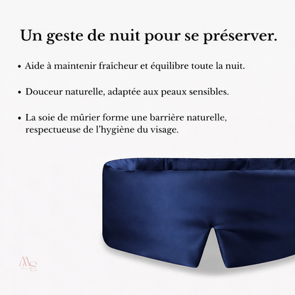 Masque de nuit en soie de mûrier