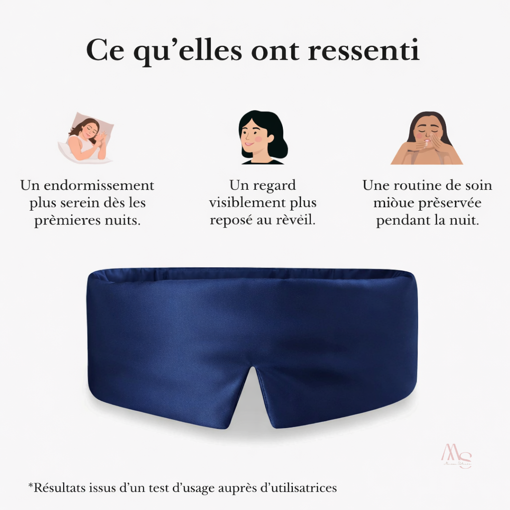 Masque de nuit en soie de mûrier