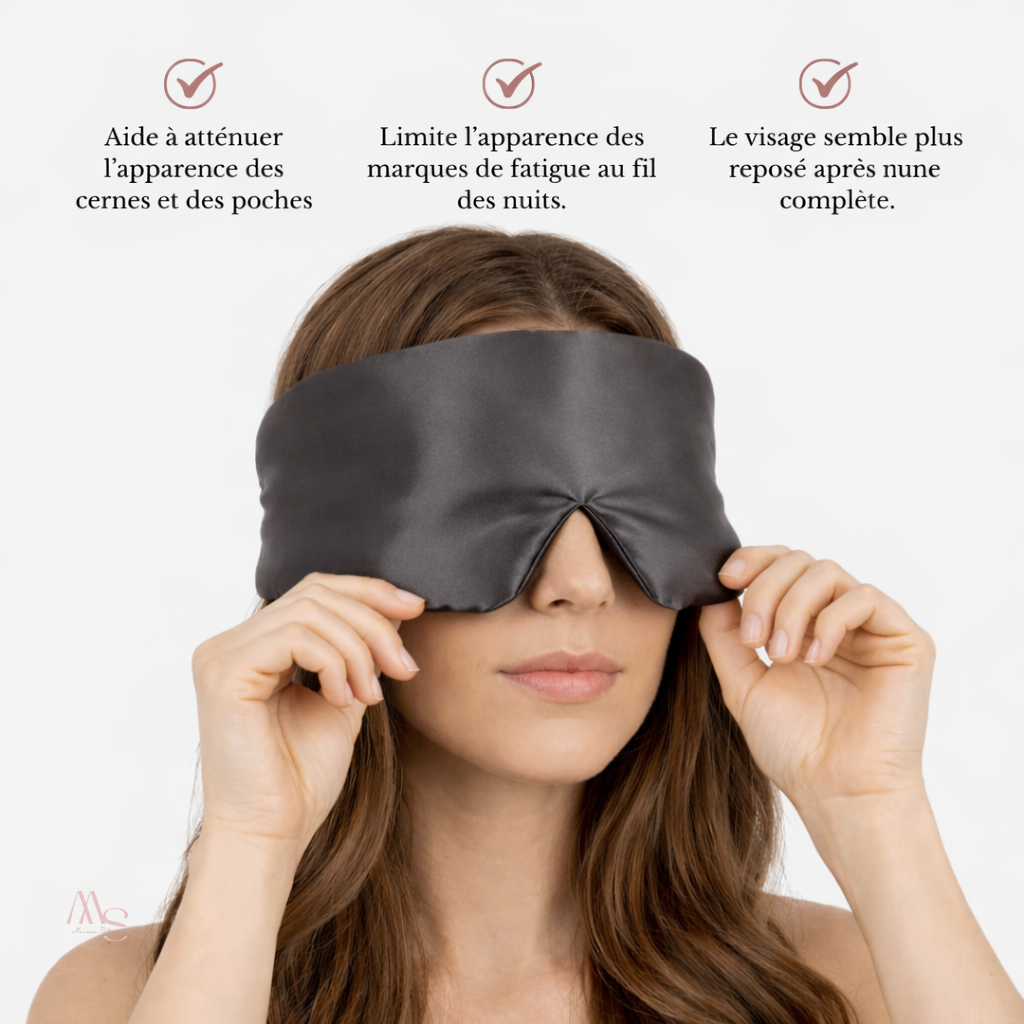 Masque de nuit en soie de mûrier