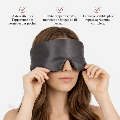 Masque de nuit en soie de mûrier