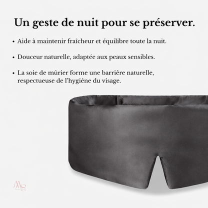 Masque de nuit en soie de mûrier