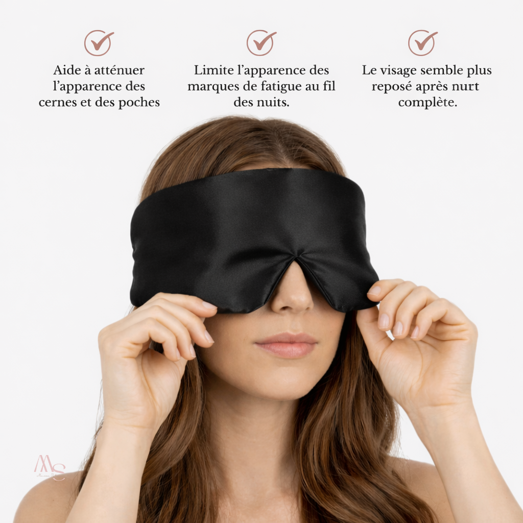 Masque de nuit en soie de mûrier