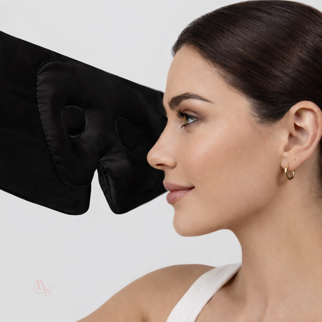 Masque de nuit en soie de mûrier