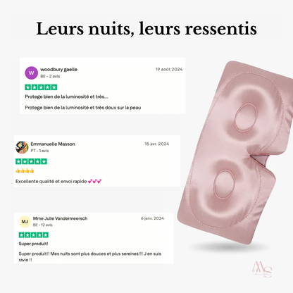 Masque de nuit en soie de mûrier