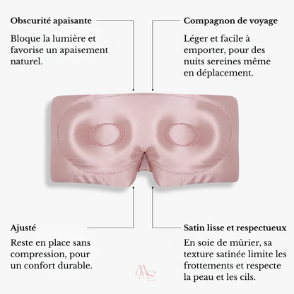Masque de nuit en soie de mûrier
