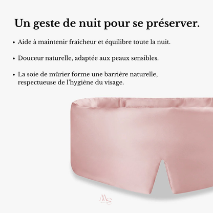 Masque de nuit en soie de mûrier