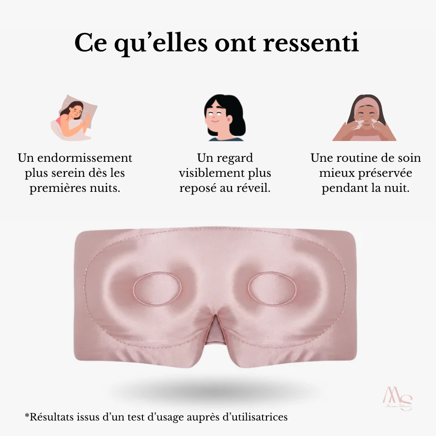 Masque de nuit en soie de mûrier