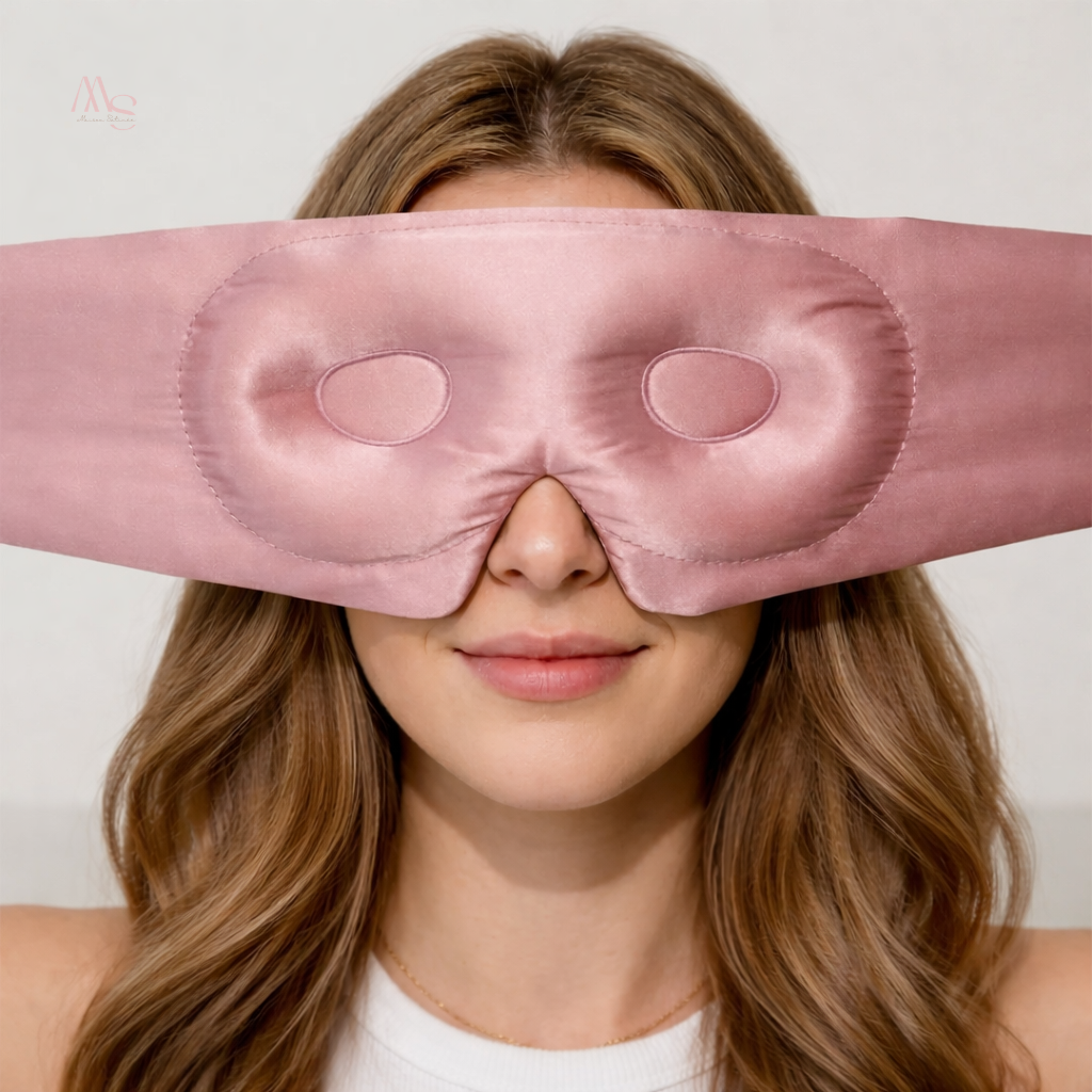 Masque de nuit en soie de mûrier